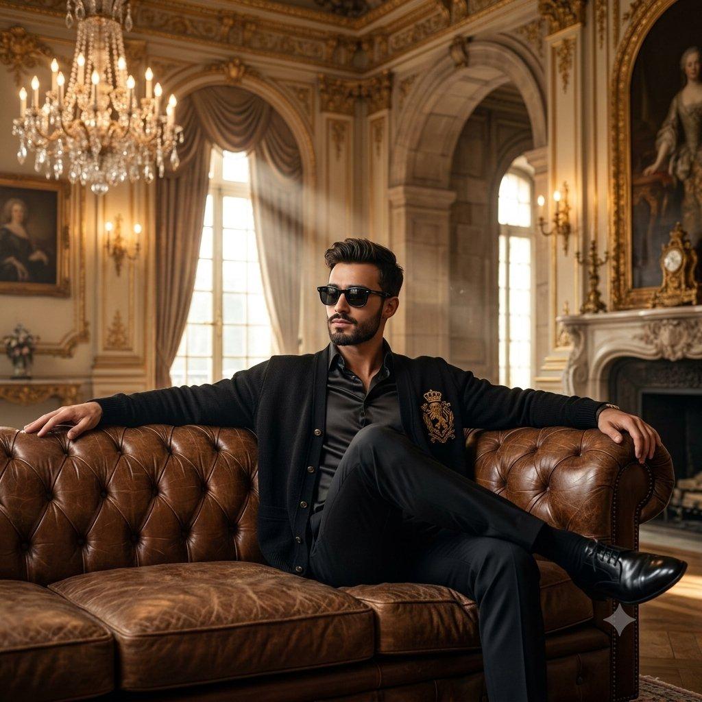 Old Money Luxury Studio Portrait - AI image template preview