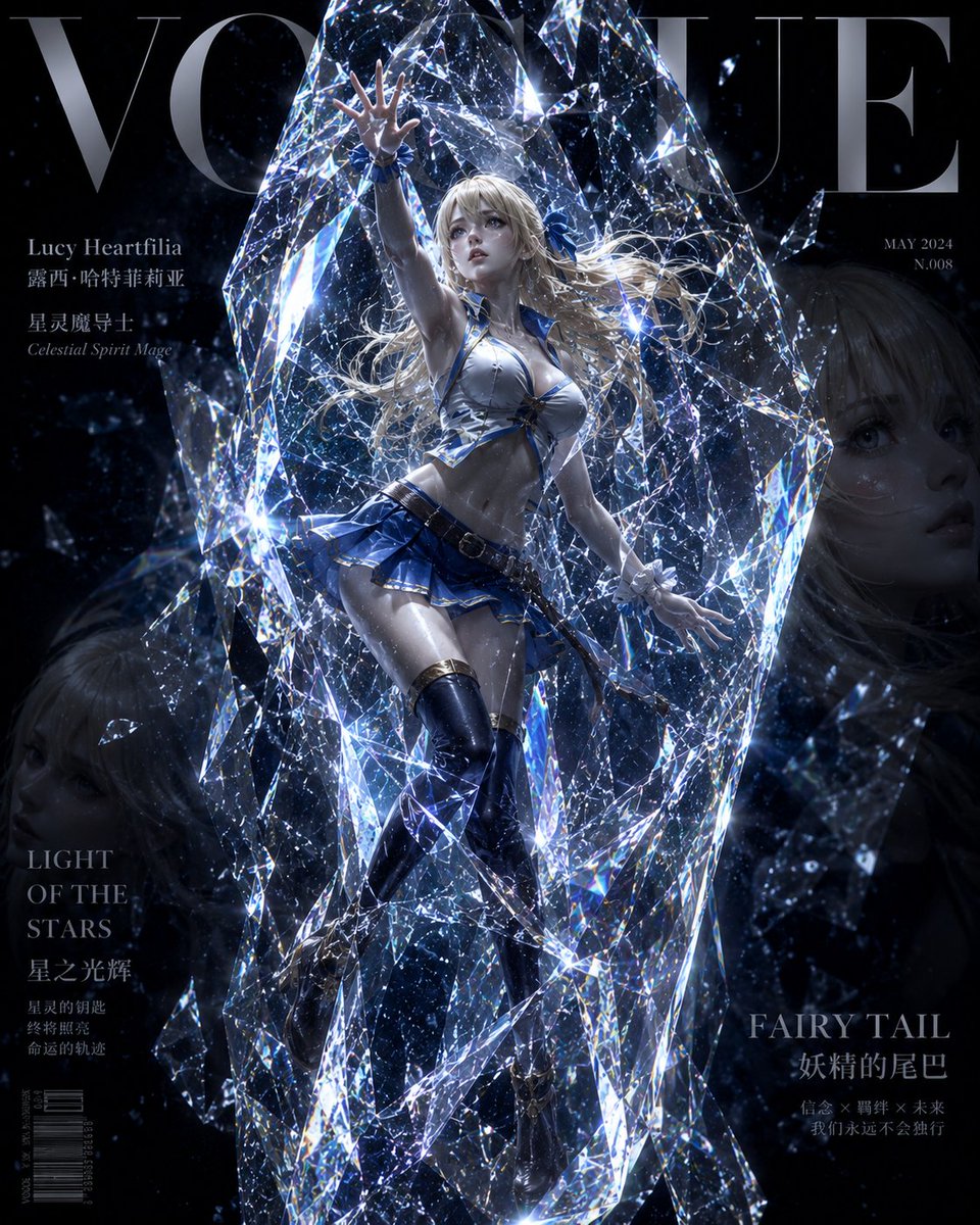 Avant-Garde Crystal Frozen Portrait - AI image template preview