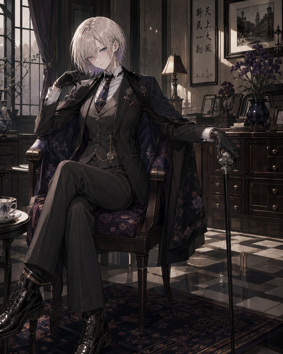 Vintage Showa Era Gentleman Outfit - AI image template preview
