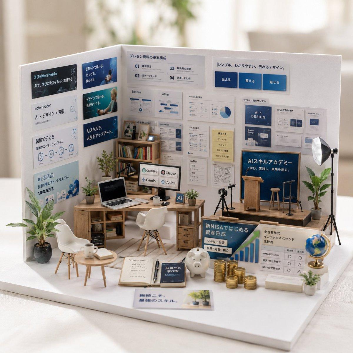 Miniature Garden Box Diorama - AI image template preview