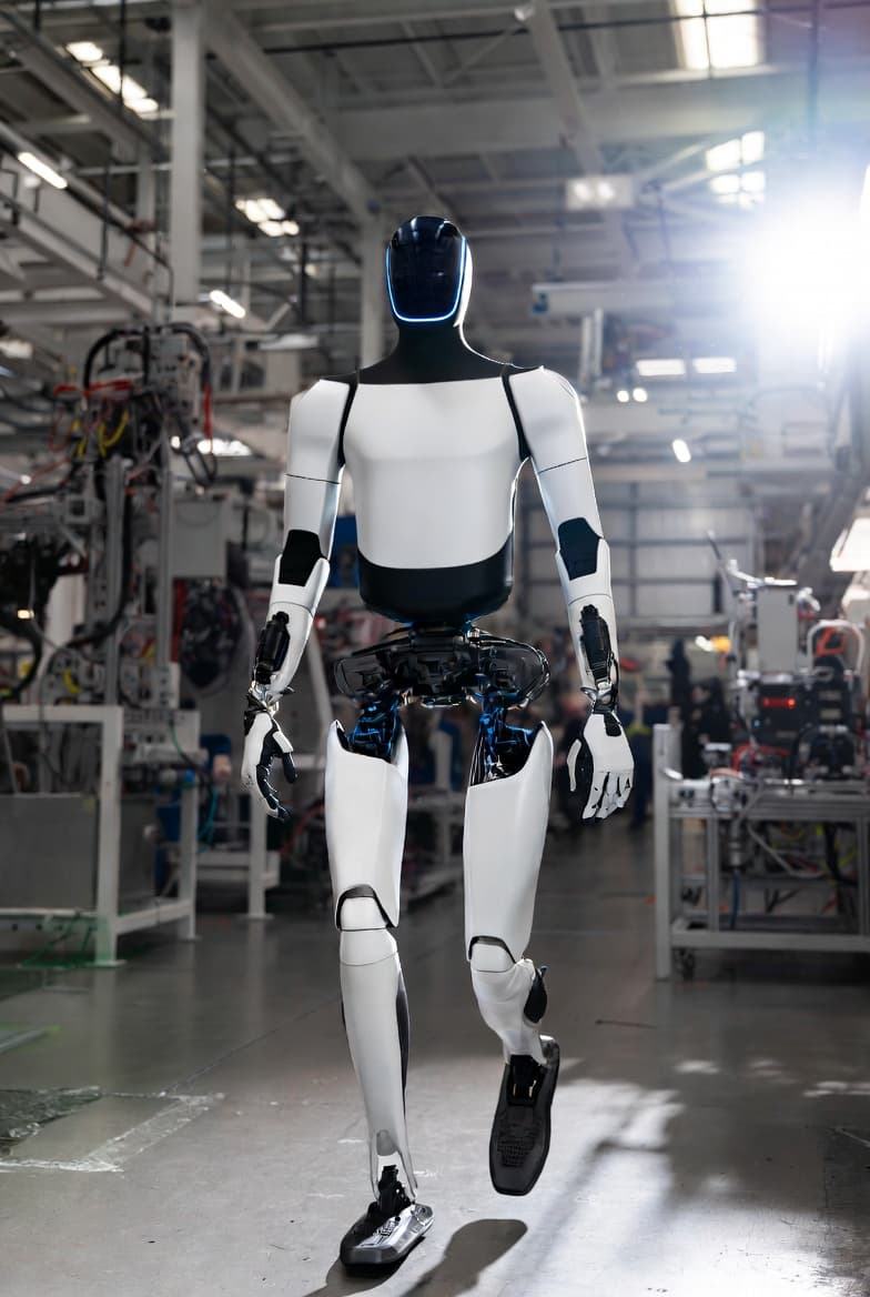 Optimus Robot on Tesla Assembly Line - AI image template preview