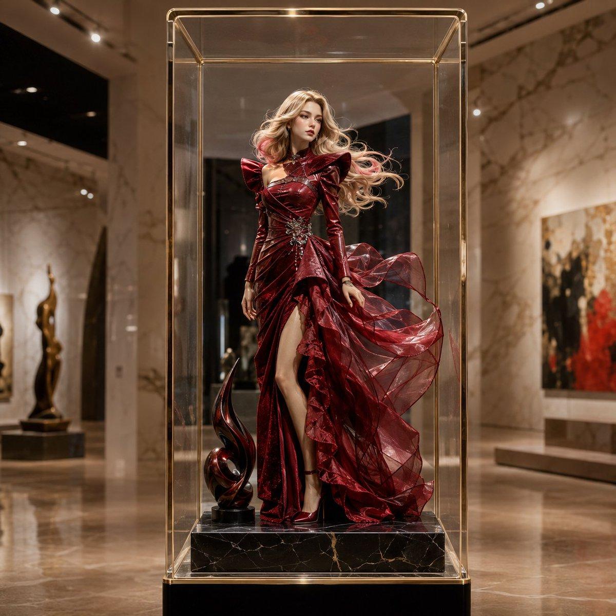 Luxury Museum Acrylic Case Visual - AI image template preview