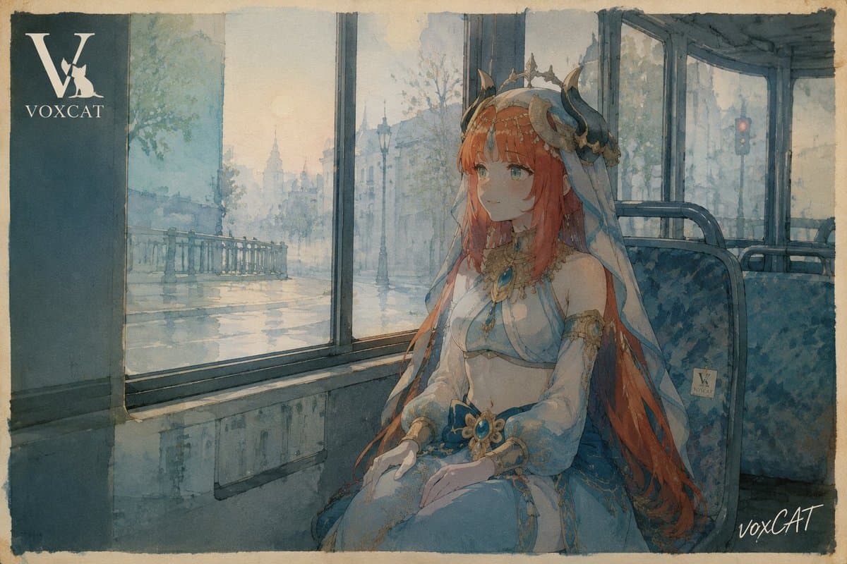 Poetic Bus Window Character Still - AI image template preview