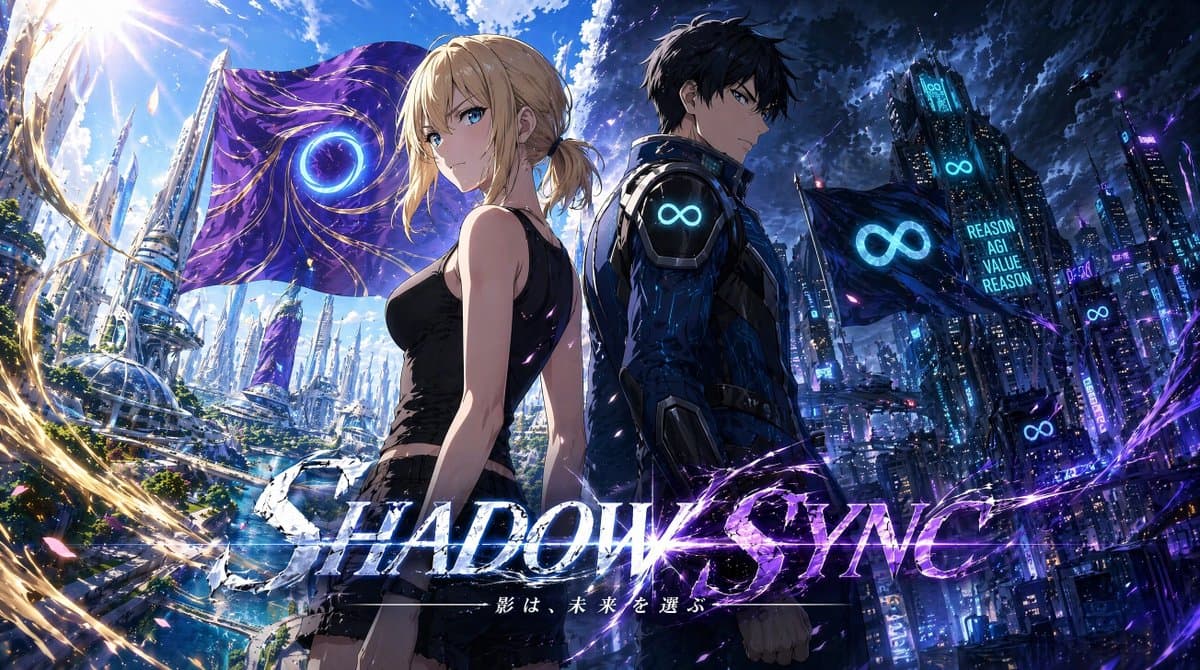 Shadow Sync Anime Key Visual - AI image template preview