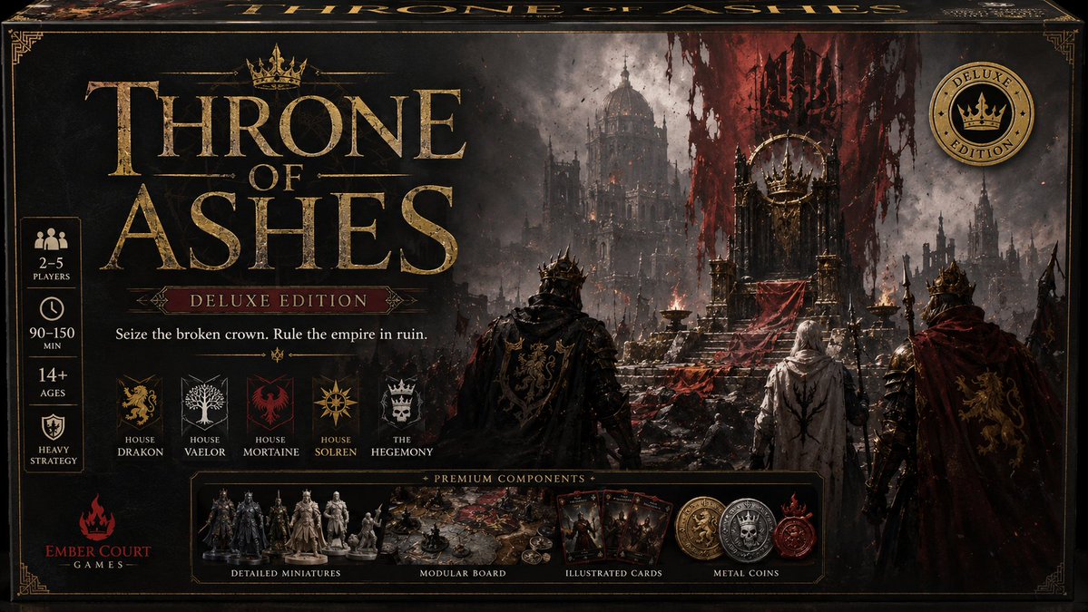 Throne of Ashes Deluxe Box Front - AI image template preview