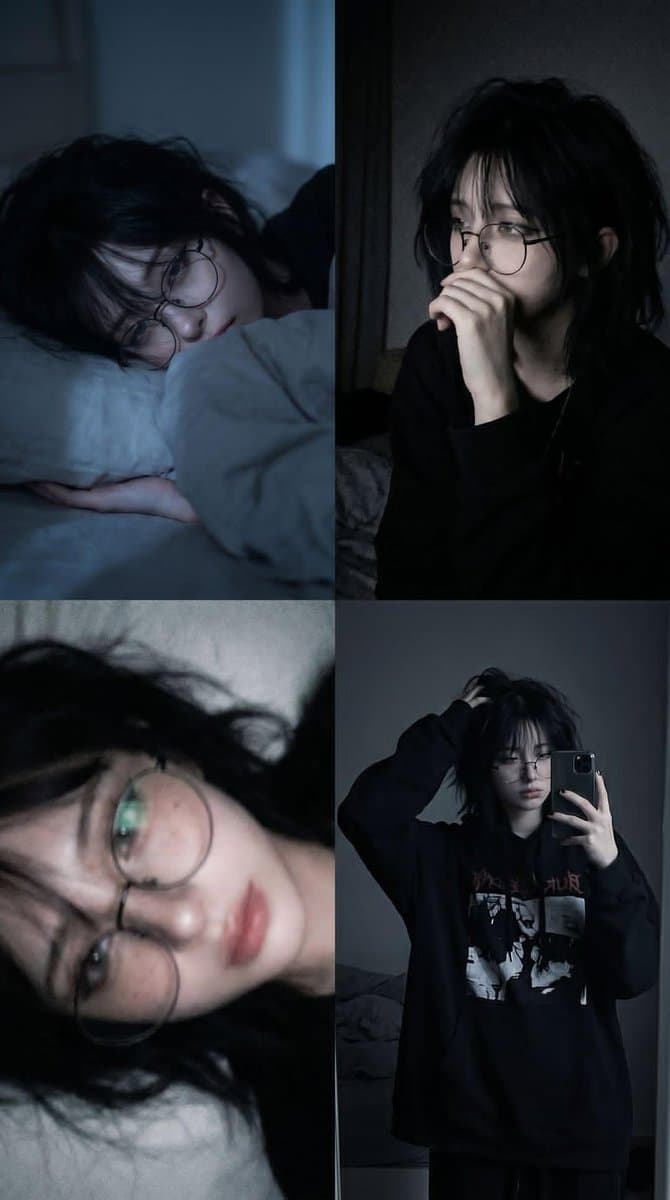 Melancholic 2x2 Photo Collage - AI image template preview
