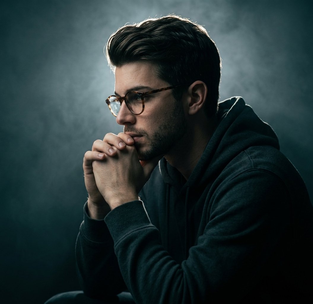 Introspective Cinematic Fine-Art Portrait - AI image template preview