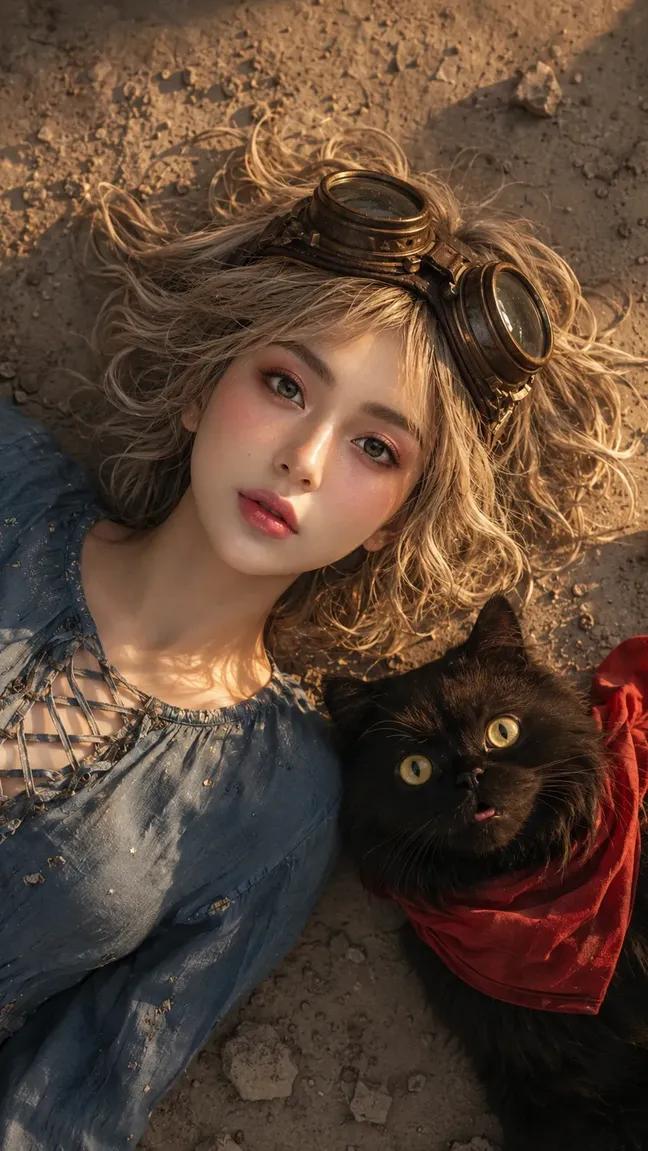 Face-Locked Image Edit with Cat - AI image template preview