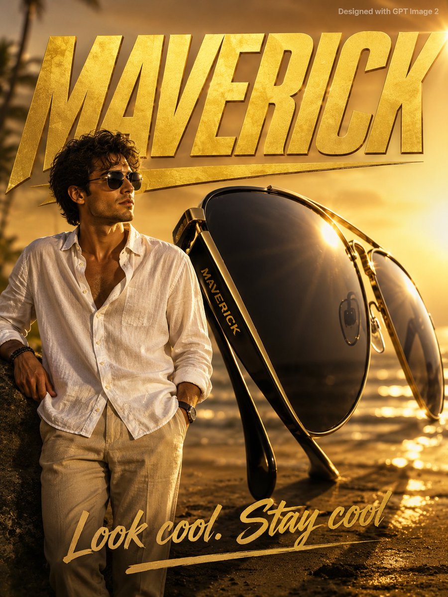 Maverick Aviator Lifestyle Poster - AI image template preview
