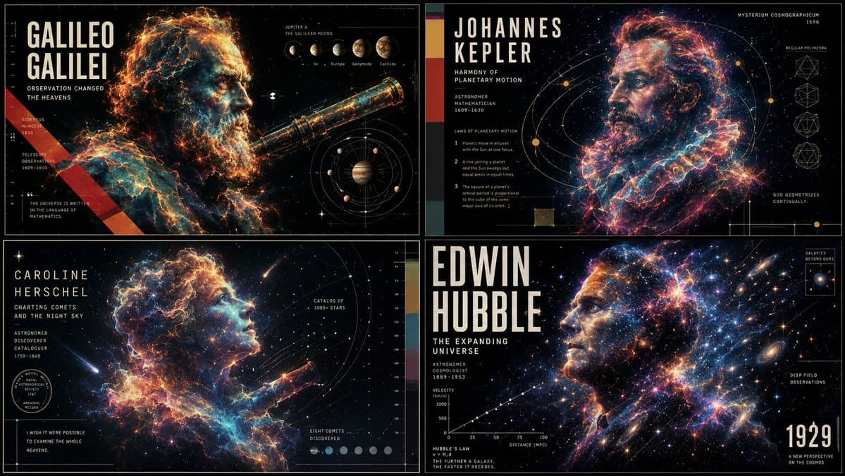 Ethereal Data Portrait for Astronomers - AI image template preview