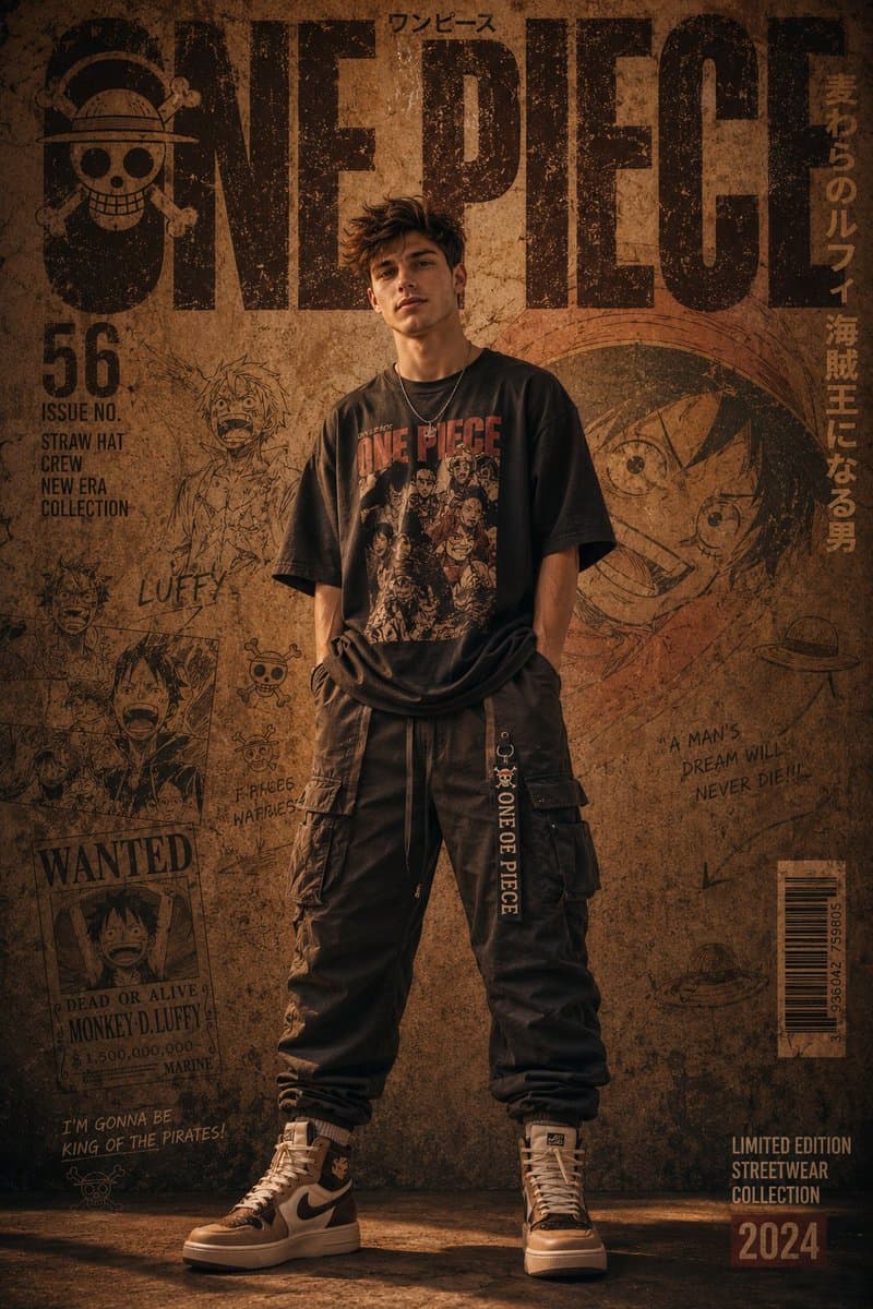 Urban Streetwear Manga Cover - AI image template preview