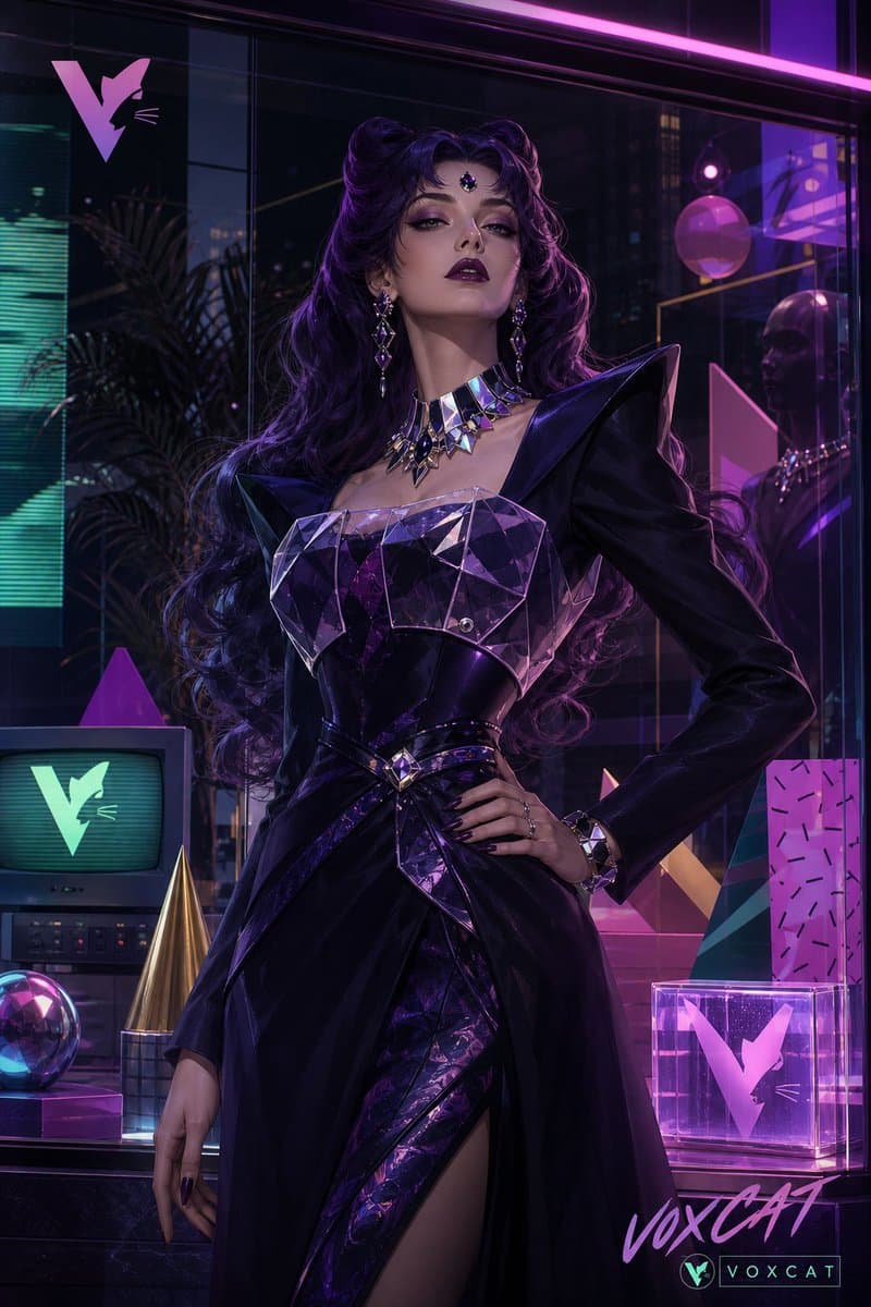 Neon Crystal Couture Window Display preview