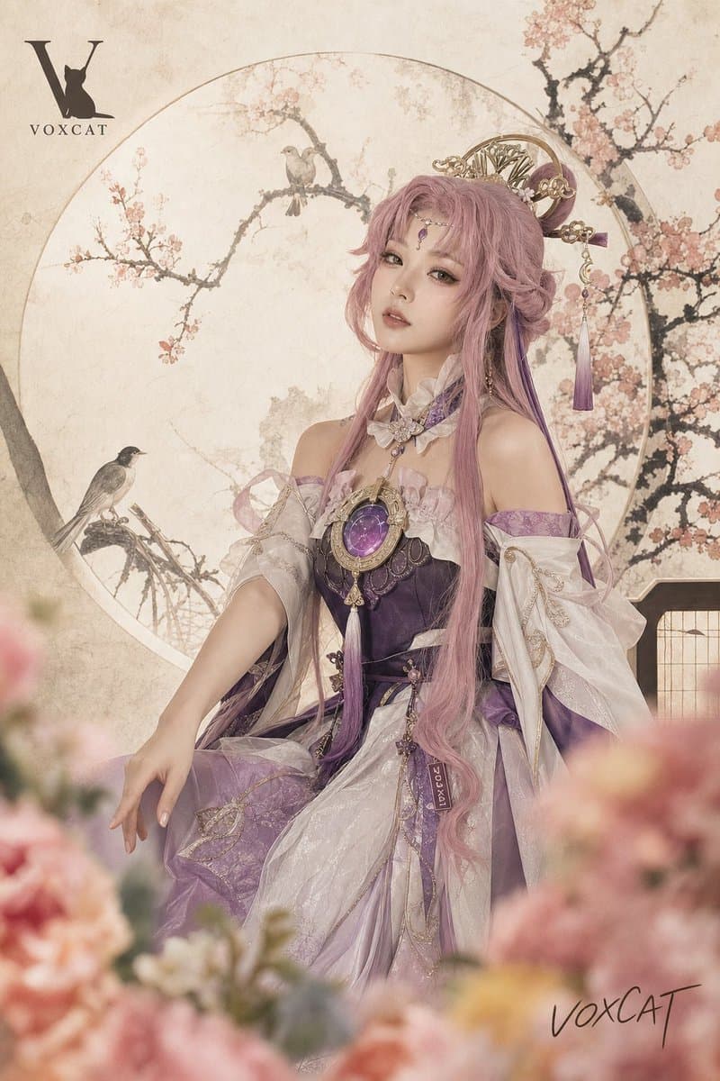 New Chinese Tea Label Cosplay Portrait - AI image template preview