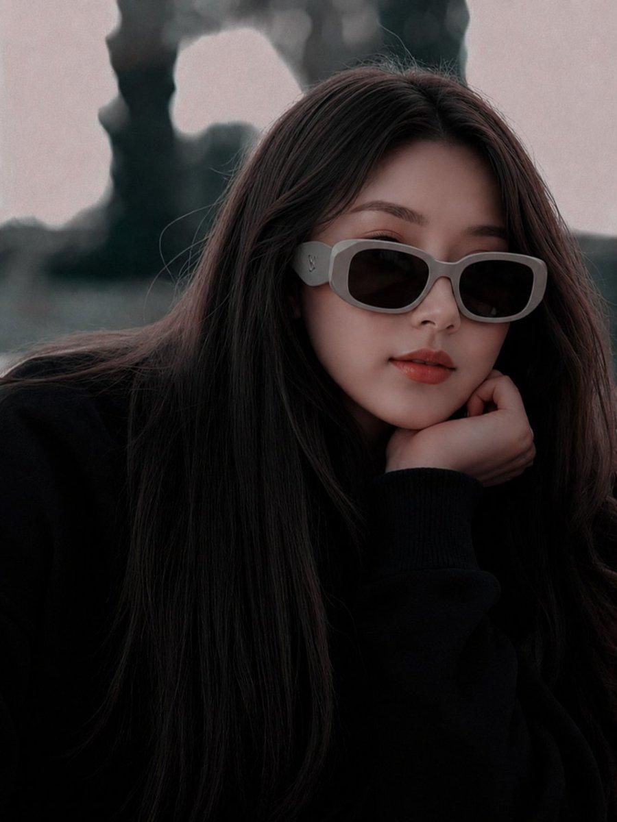 East Asian Fashion Sunglasses Portrait - AI image template preview