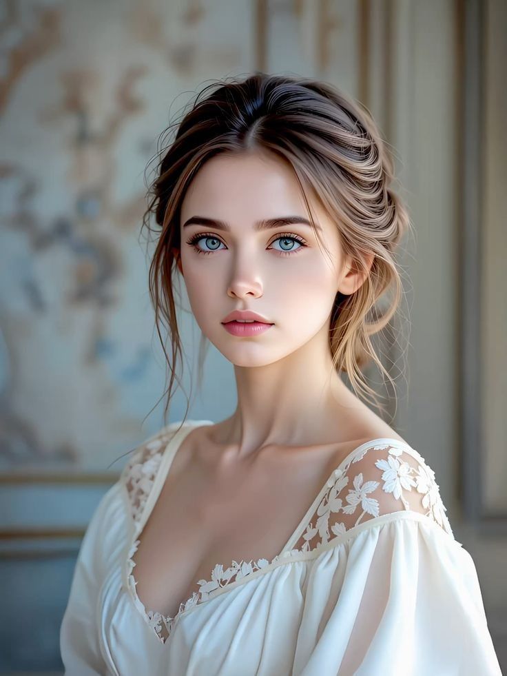 Vogue Style Romantic Portrait - AI image template preview
