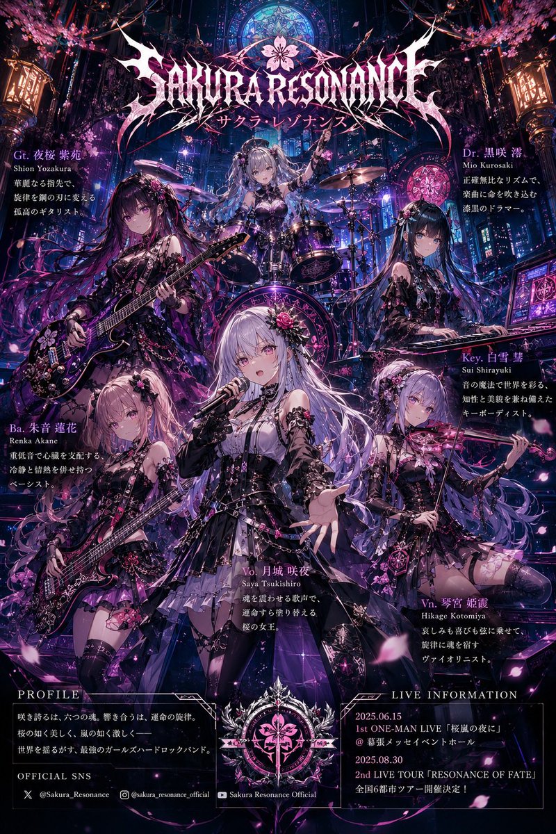 Anime Hard Rock Band Poster - AI image template preview