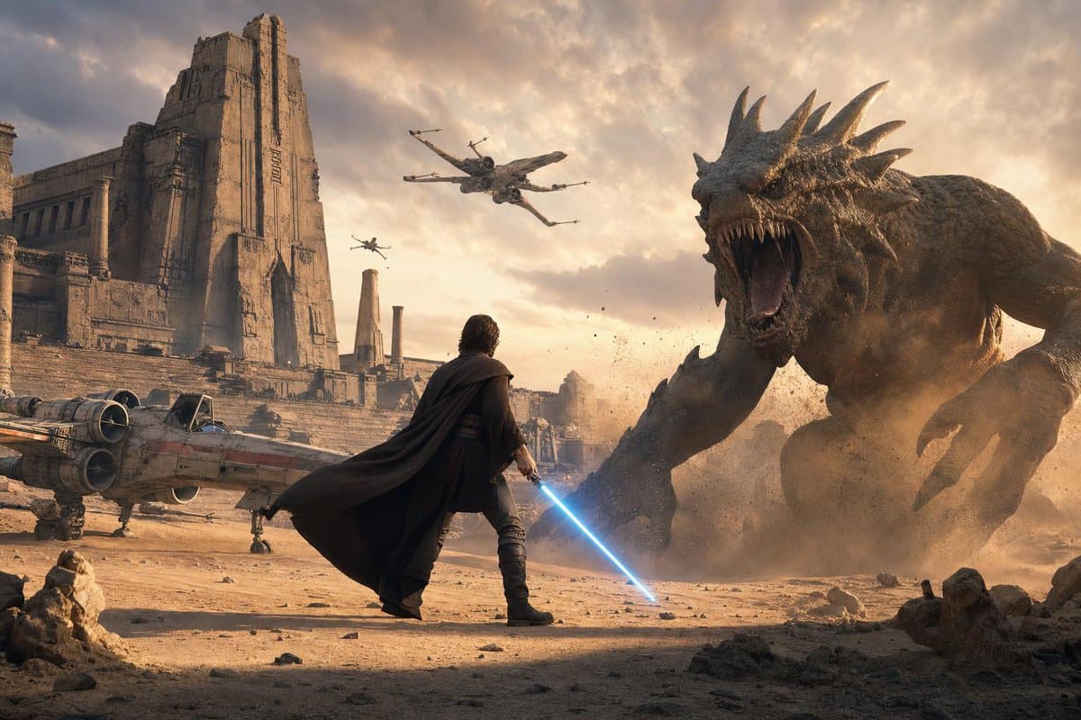 Jedi X-Wing Desert Ruins preview
