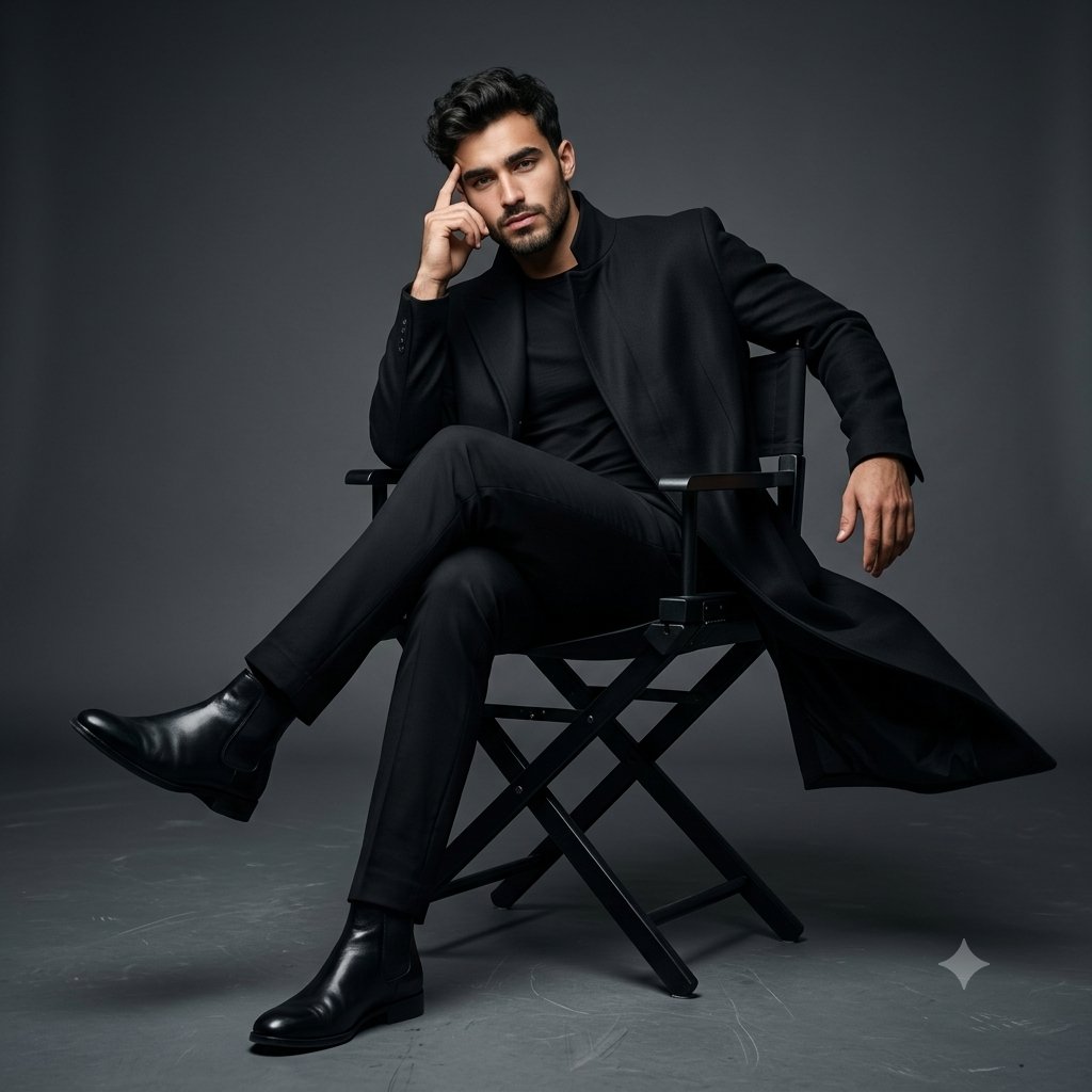 Full Body Cinematic Studio Portrait - AI image template preview