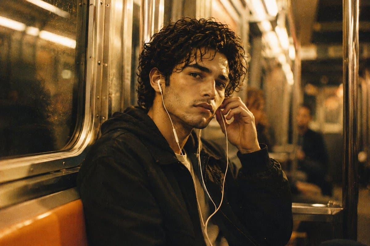 Nostalgic 90s Subway Film Portrait - AI image template preview