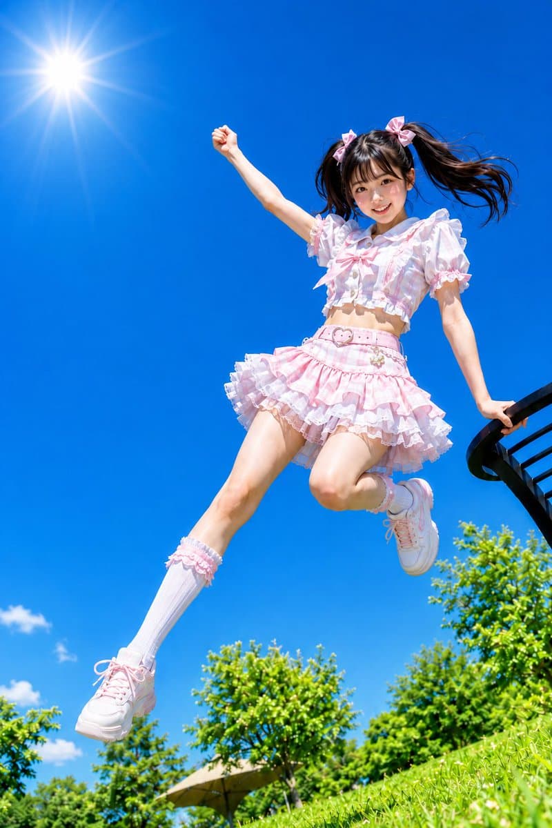 Summer Sky Japanese Idol Portrait - AI image template preview