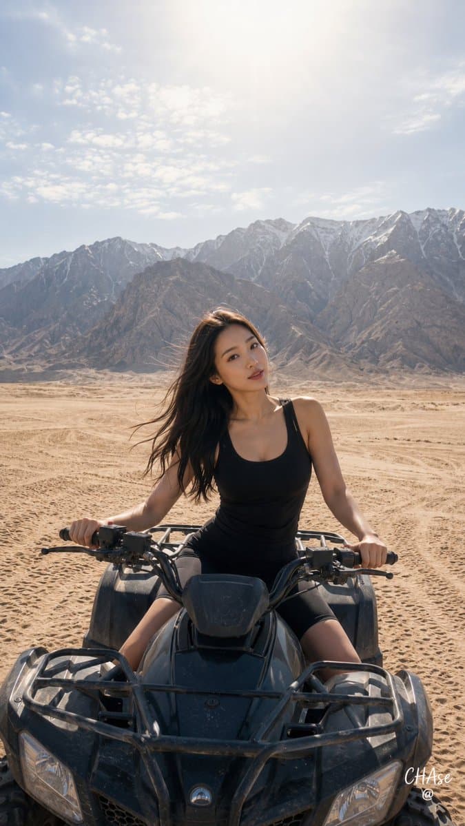 Desert ATV Safari Portrait - AI image template preview
