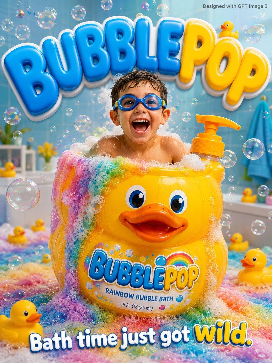 Kids Bath Product Advertisement Poster - AI image template preview