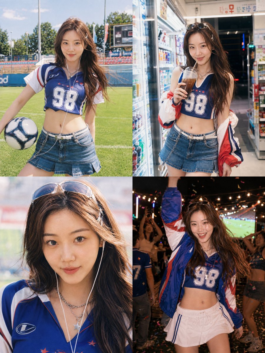 Kpop Summer World Cup Photoshoot - AI image template preview