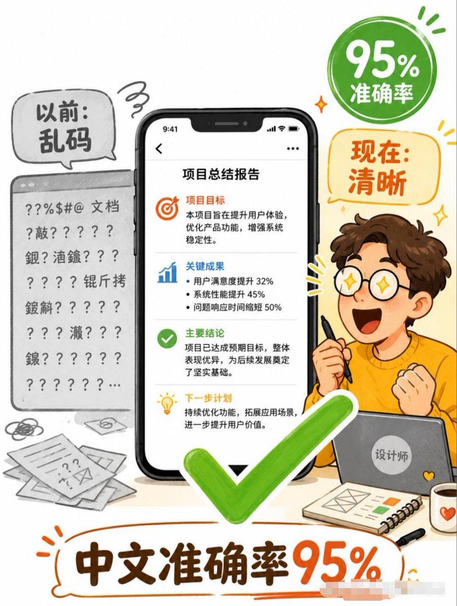 Chinese Text Accuracy Infographic - AI image template preview