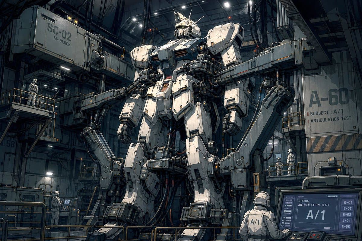 Mecha Articulation Test Hangar - AI image template preview