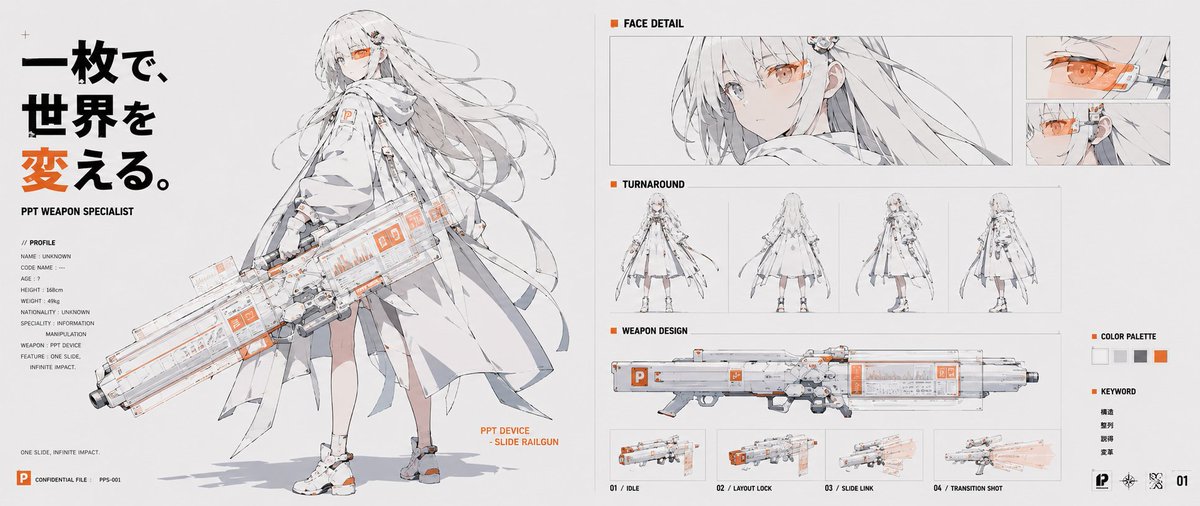 PPT Weapon Specialist Character Sheet - AI image template preview