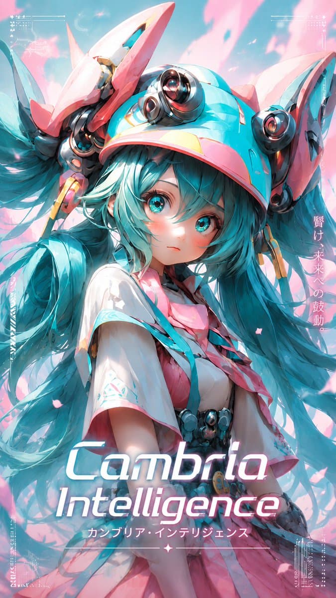 Cyber Anime Idol Music Cover - AI image template preview