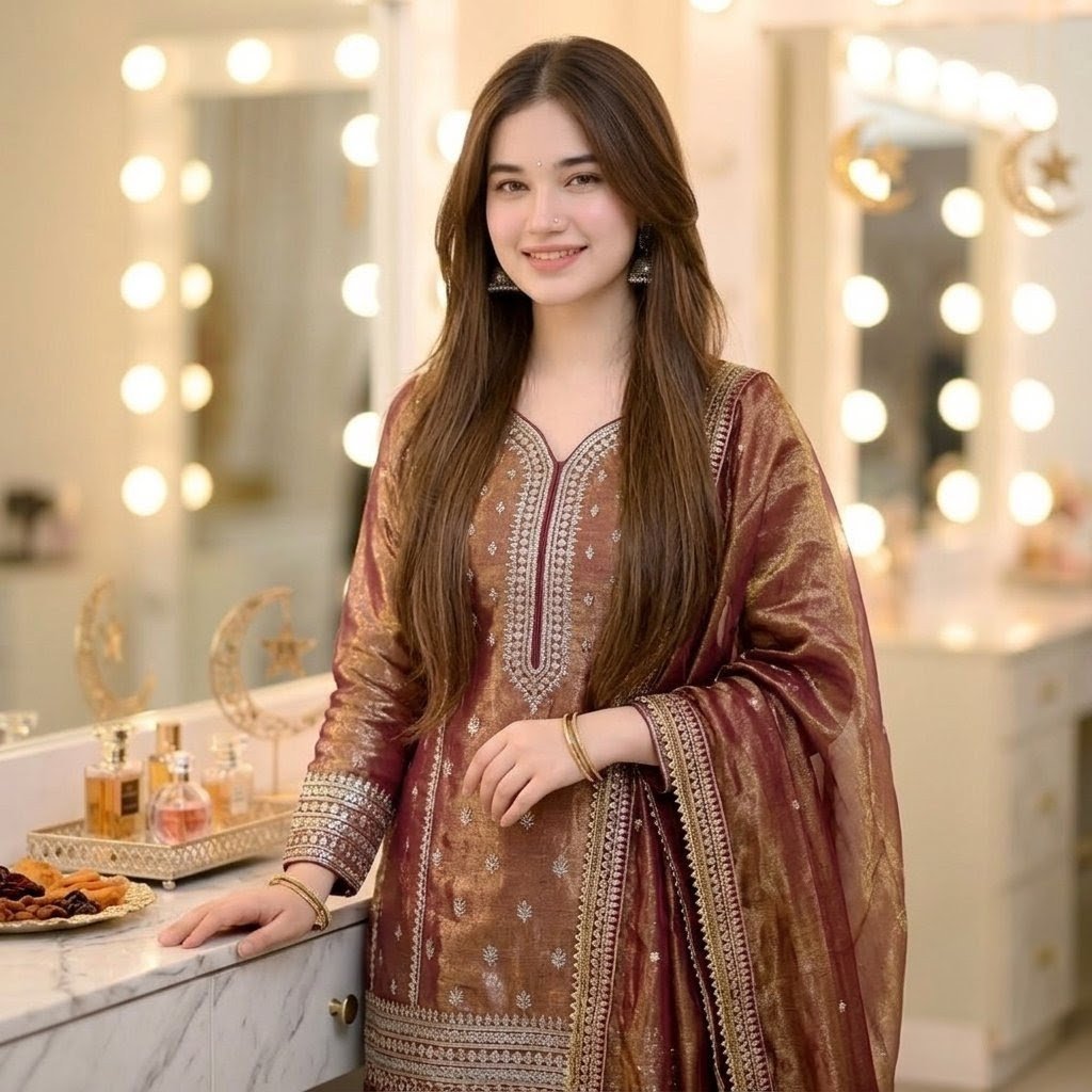Eid Salwar Suit Vanity Portrait - AI image template preview