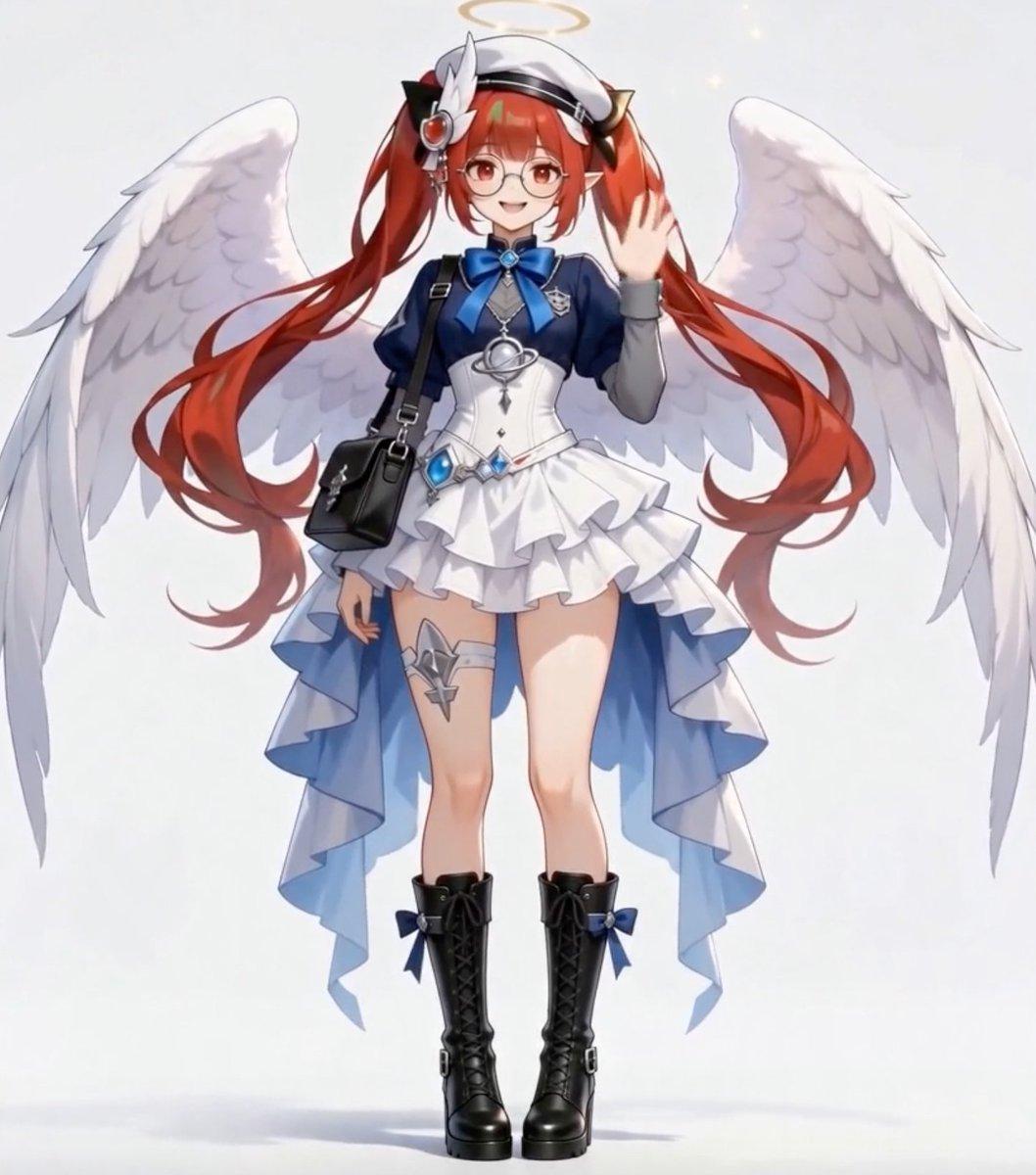 Anime Angel Schoolgirl Character - AI image template preview