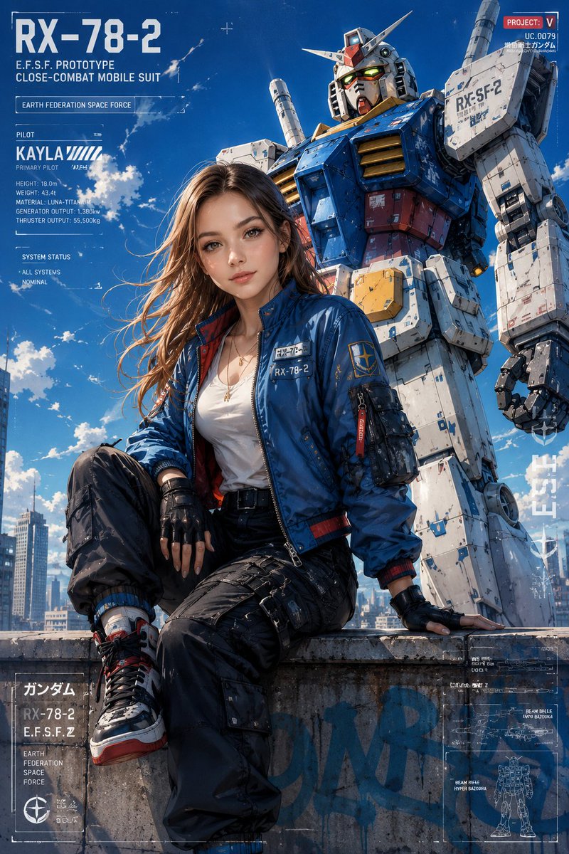 Anime Style Mecha Fashion Editorial - AI image template preview