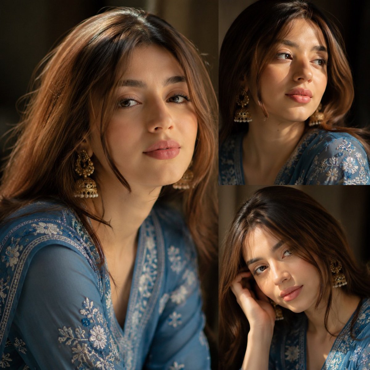 Traditional Kurta Portrait Collage - AI image template preview