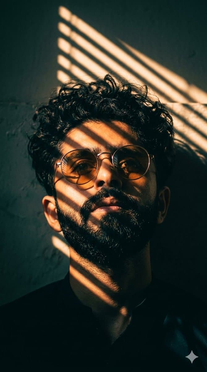 Cinematic Chiaroscuro Film Portrait - AI image template preview