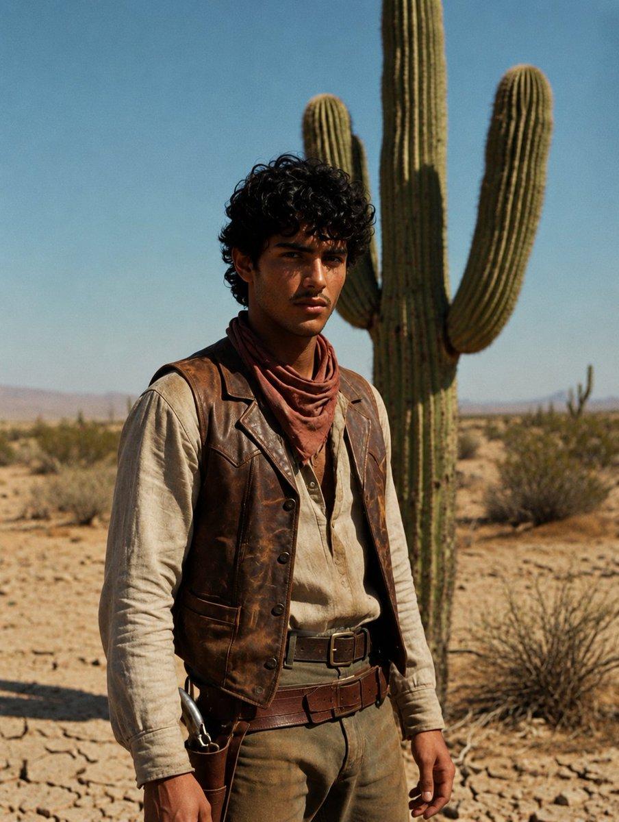 Desert Luxury Western Fashion Portrait - AI image template preview