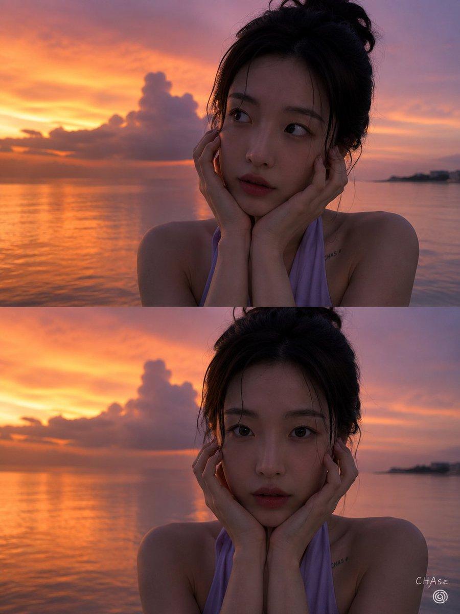 Magic Hour Sunset Portrait - AI image template preview