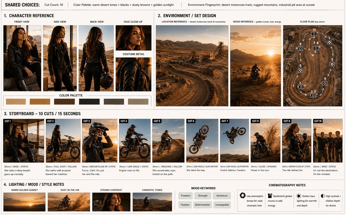 Motocross Legend Storyboard - AI image template preview
