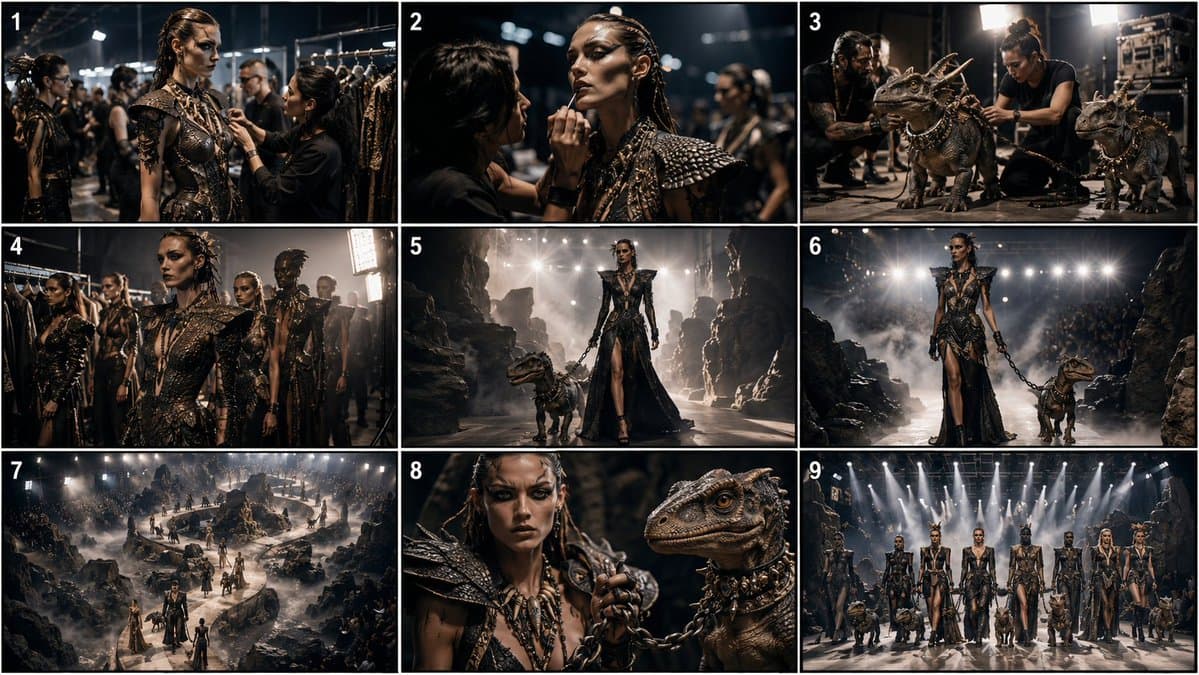 Paleolithic Haute Couture Fashion - AI image template preview