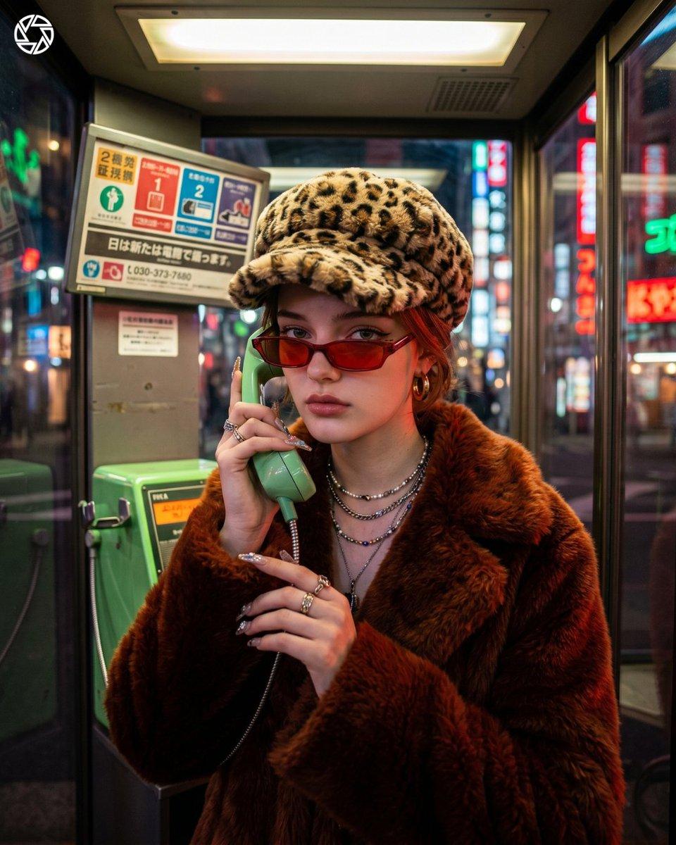 Ultra-Realistic Cyber-Fashion Portrait - AI image template preview