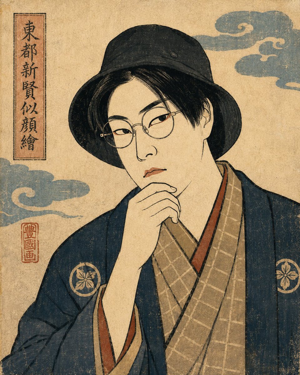 Ukiyo-e Portrait Transformation - AI image template preview