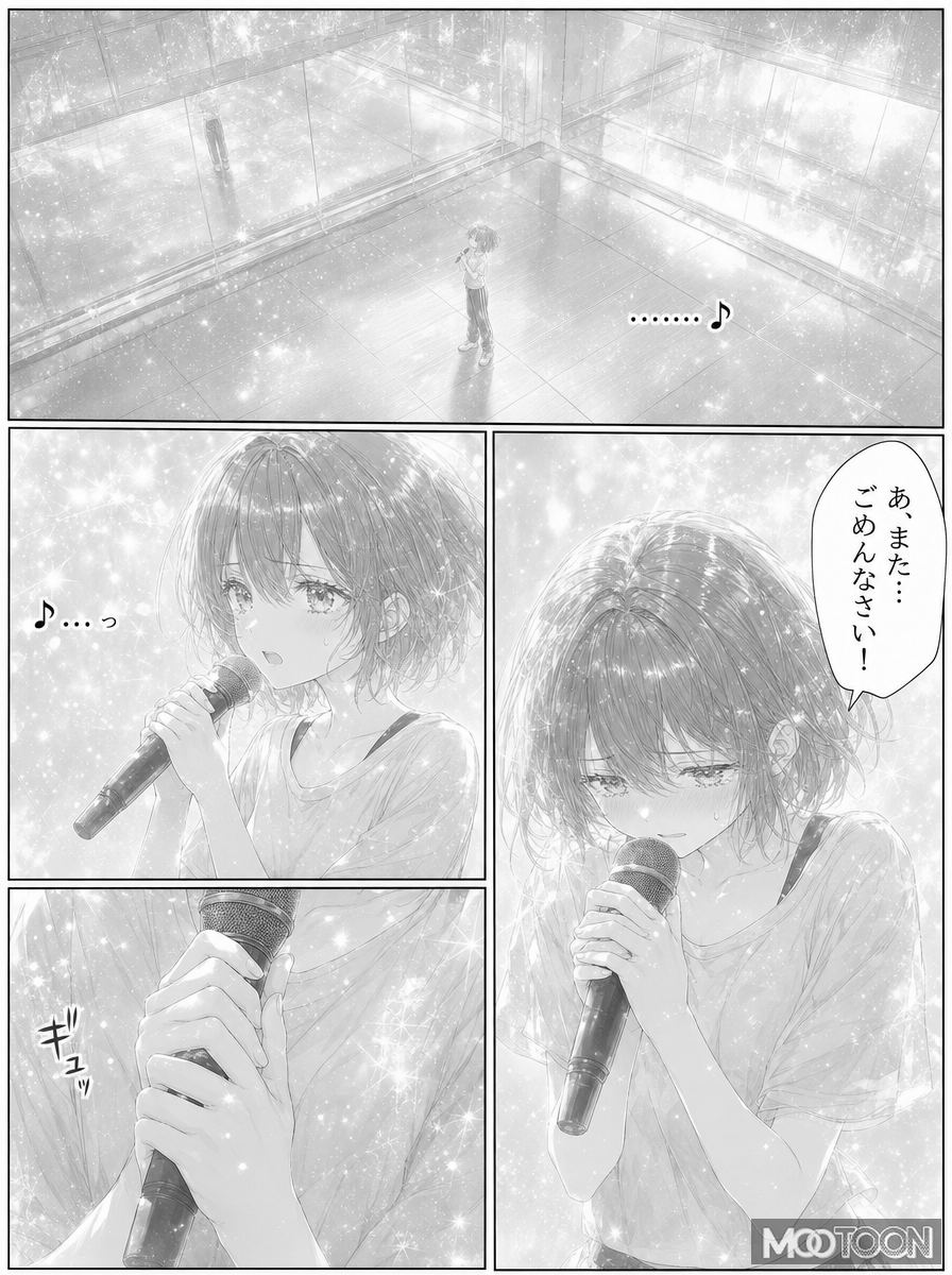 Sparkling Manga Singer Page - AI image template preview