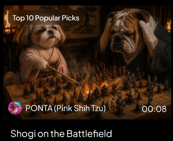 Shogi Battlefield Video Thumbnail - AI image template preview
