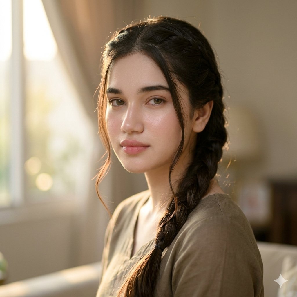 Golden Hour Indian Woman Portrait - AI image template preview