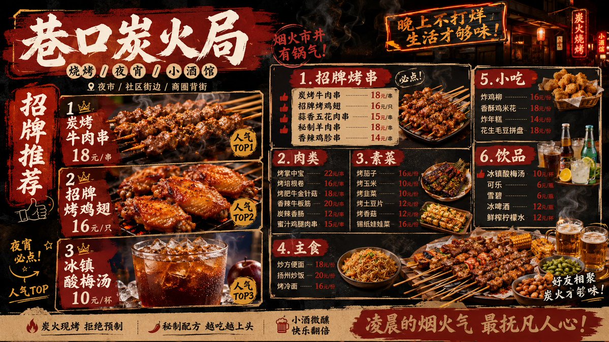 Professional Restaurant Menu Design - AI image template preview