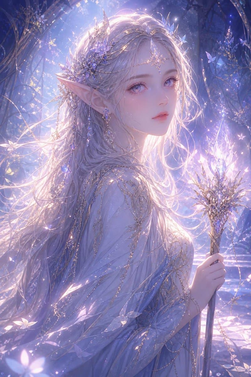 Mystical Glowing Elf Portrait preview