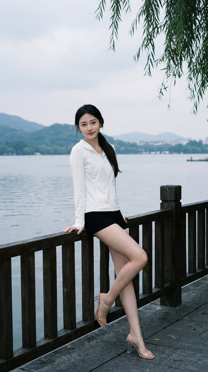Lakeside Fashion Portrait - AI image template preview