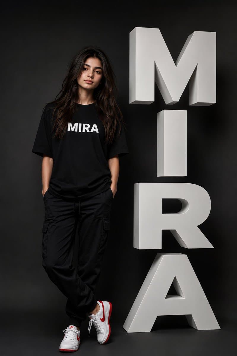 Ultra-Realistic Fashion Typography Poster - AI image template preview