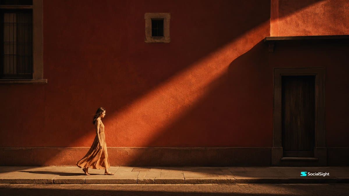 Cinematic Editorial Urban Golden Hour - AI image template preview